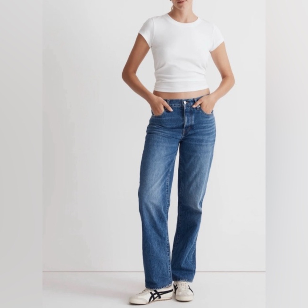 Madewell low-slung straight button-fly perfect 90’s jeans SZ 25
